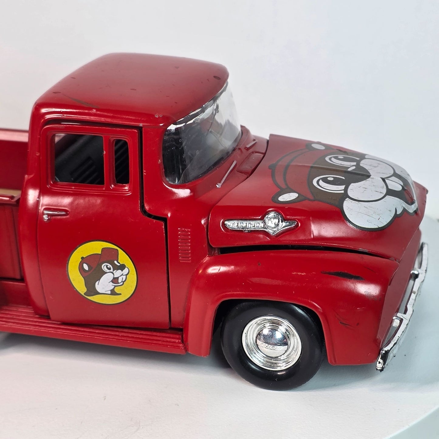 Buc-ees Red Diecast Toy Truck Vintage Style Pickup With Graphics