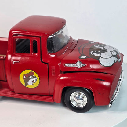Buc-ees Red Diecast Toy Truck Vintage Style Pickup With Graphics