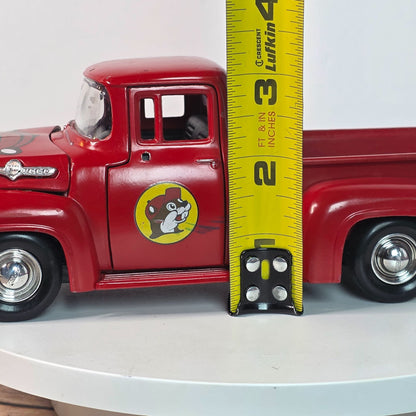 Buc-ees Red Diecast Toy Truck Vintage Style Pickup With Graphics