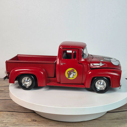 Buc-ees Red Diecast Toy Truck Vintage Style Pickup With Graphics