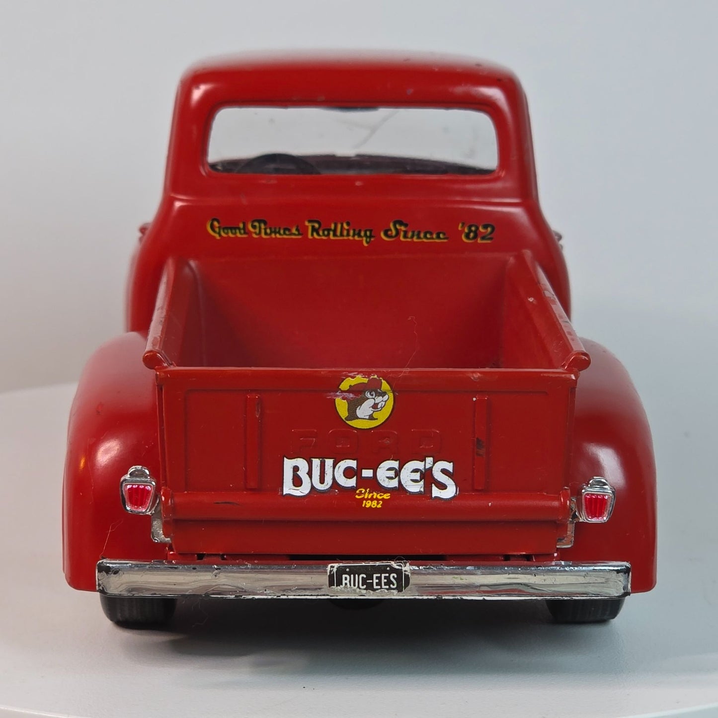Buc-ees Red Diecast Toy Truck Vintage Style Pickup With Graphics