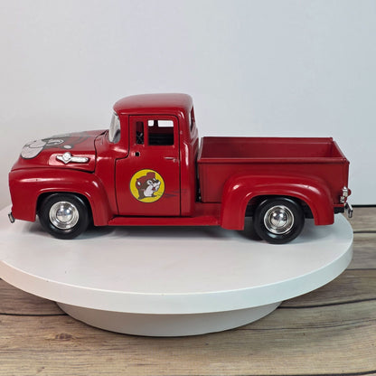 Buc-ees Red Diecast Toy Truck Vintage Style Pickup With Graphics