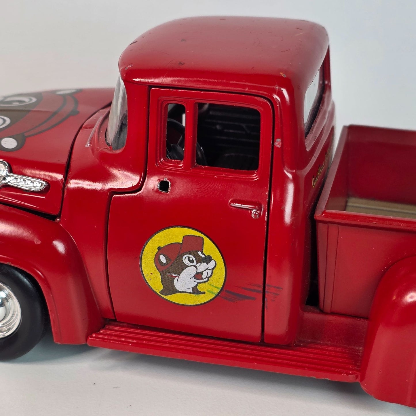 Buc-ees Red Diecast Toy Truck Vintage Style Pickup With Graphics