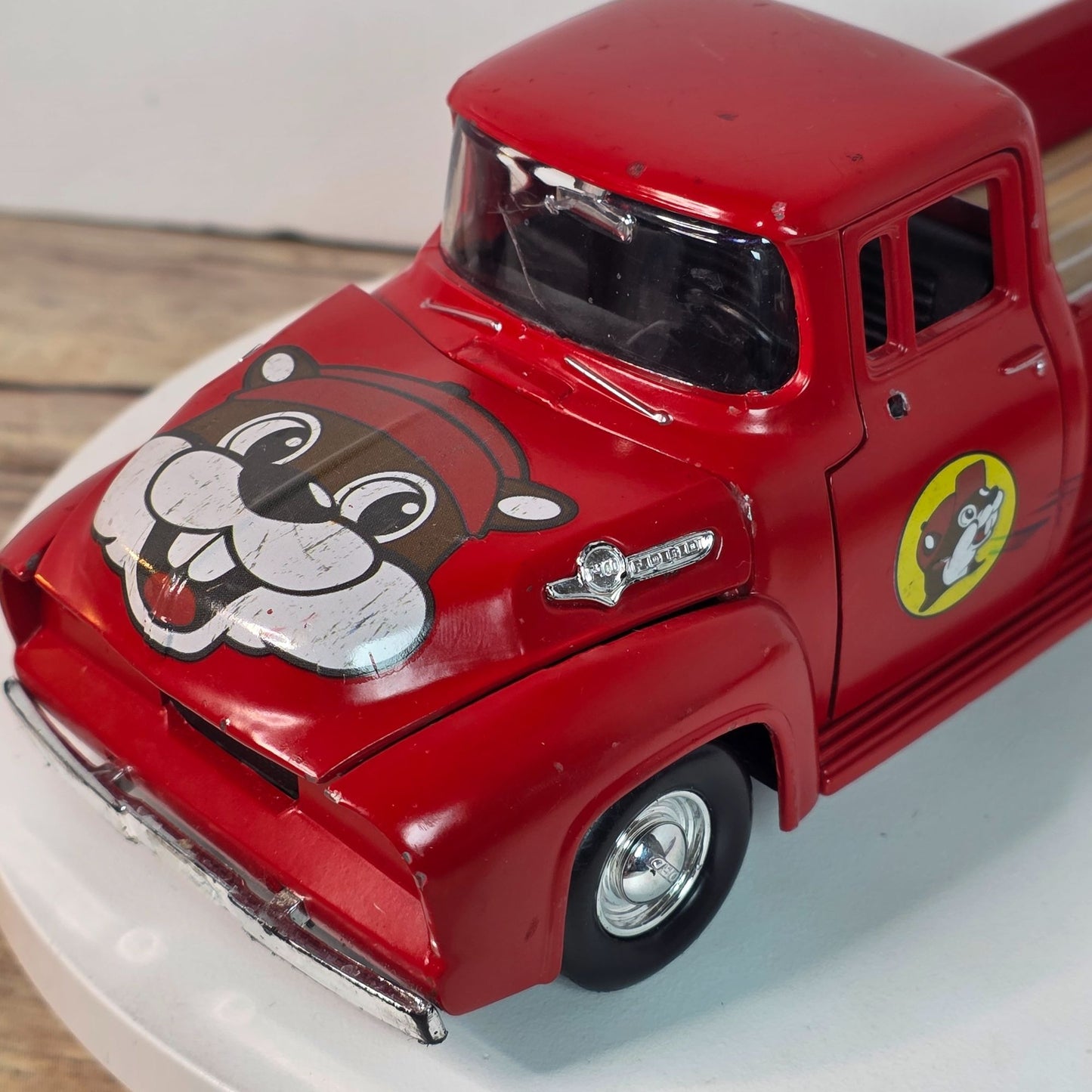 Buc-ees Red Diecast Toy Truck Vintage Style Pickup With Graphics