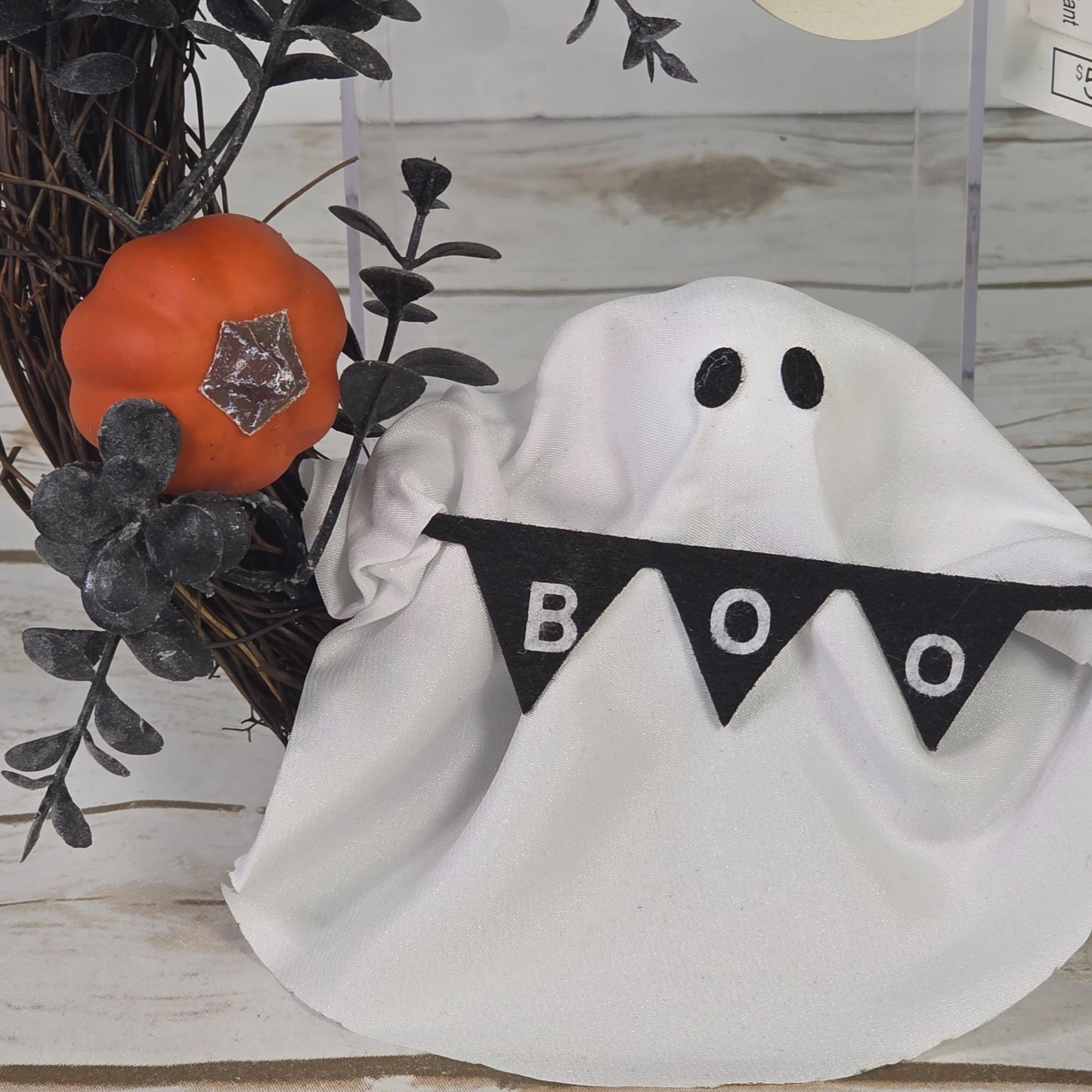 Targets Bullseye Playground Halloween 2024 Ghost Wreath With Boo Banner 9-Inch Window Hanging Decor
