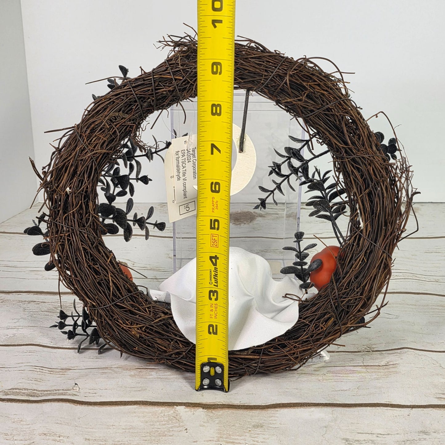 Targets Bullseye Playground Halloween 2024 Ghost Wreath With Boo Banner 9-Inch Window Hanging Decor