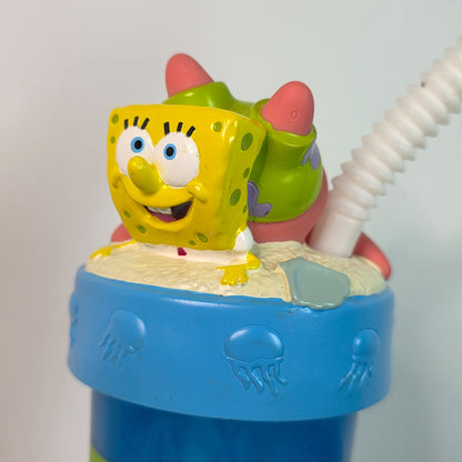2004 SpongeBob SquarePants Krabby Patties Tumbler With Straw