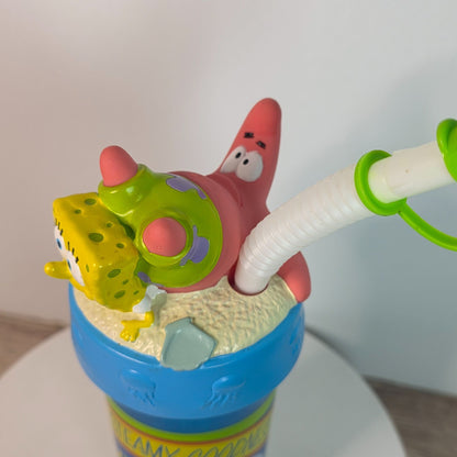 2004 SpongeBob SquarePants Krabby Patties Tumbler With Straw