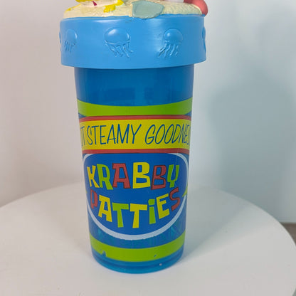 2004 SpongeBob SquarePants Krabby Patties Tumbler With Straw