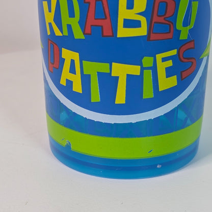 2004 SpongeBob SquarePants Krabby Patties Tumbler With Straw