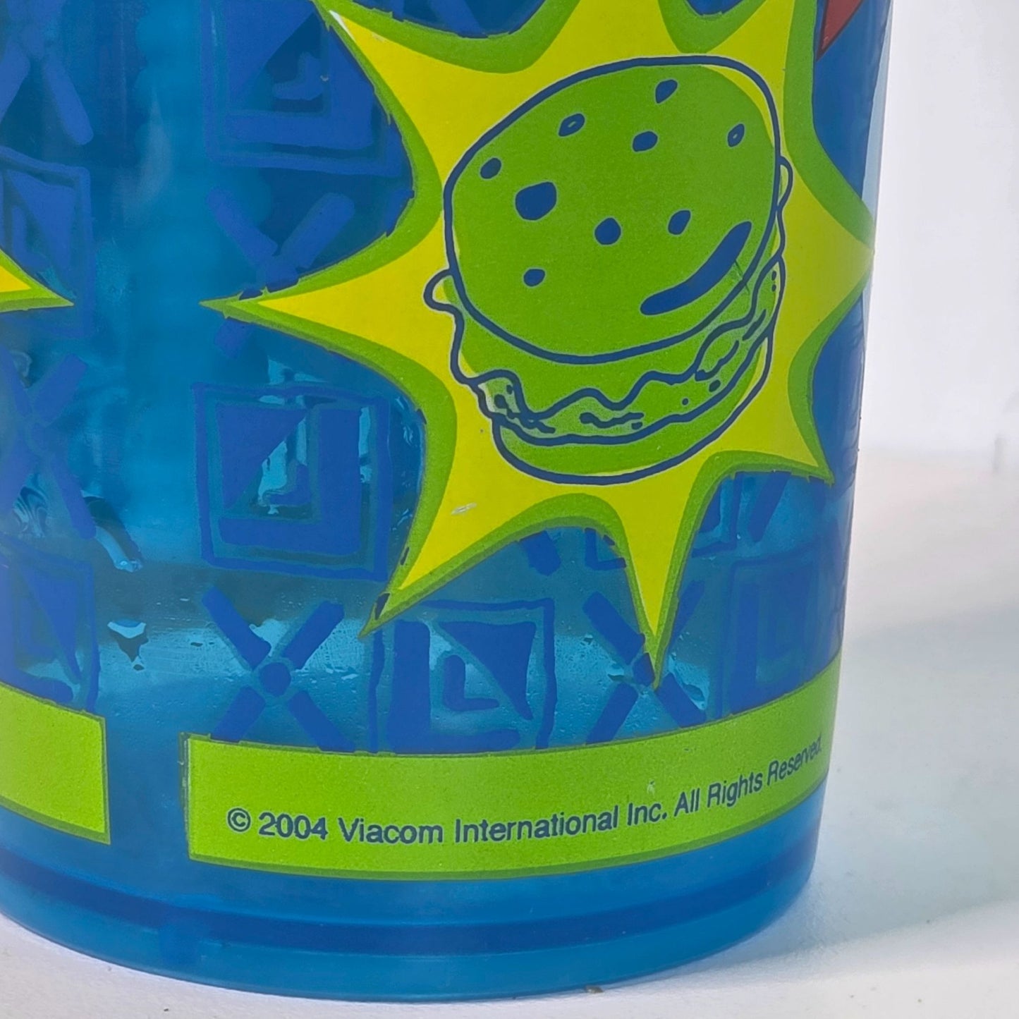2004 SpongeBob SquarePants Krabby Patties Tumbler With Straw