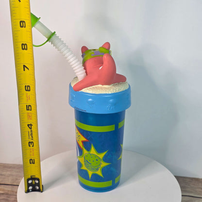 2004 SpongeBob SquarePants Krabby Patties Tumbler With Straw