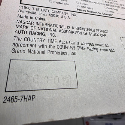 ERTL 1/64 Scale NASCAR Die-Cast Metal Country Time Stock Car Ages 3 & Over