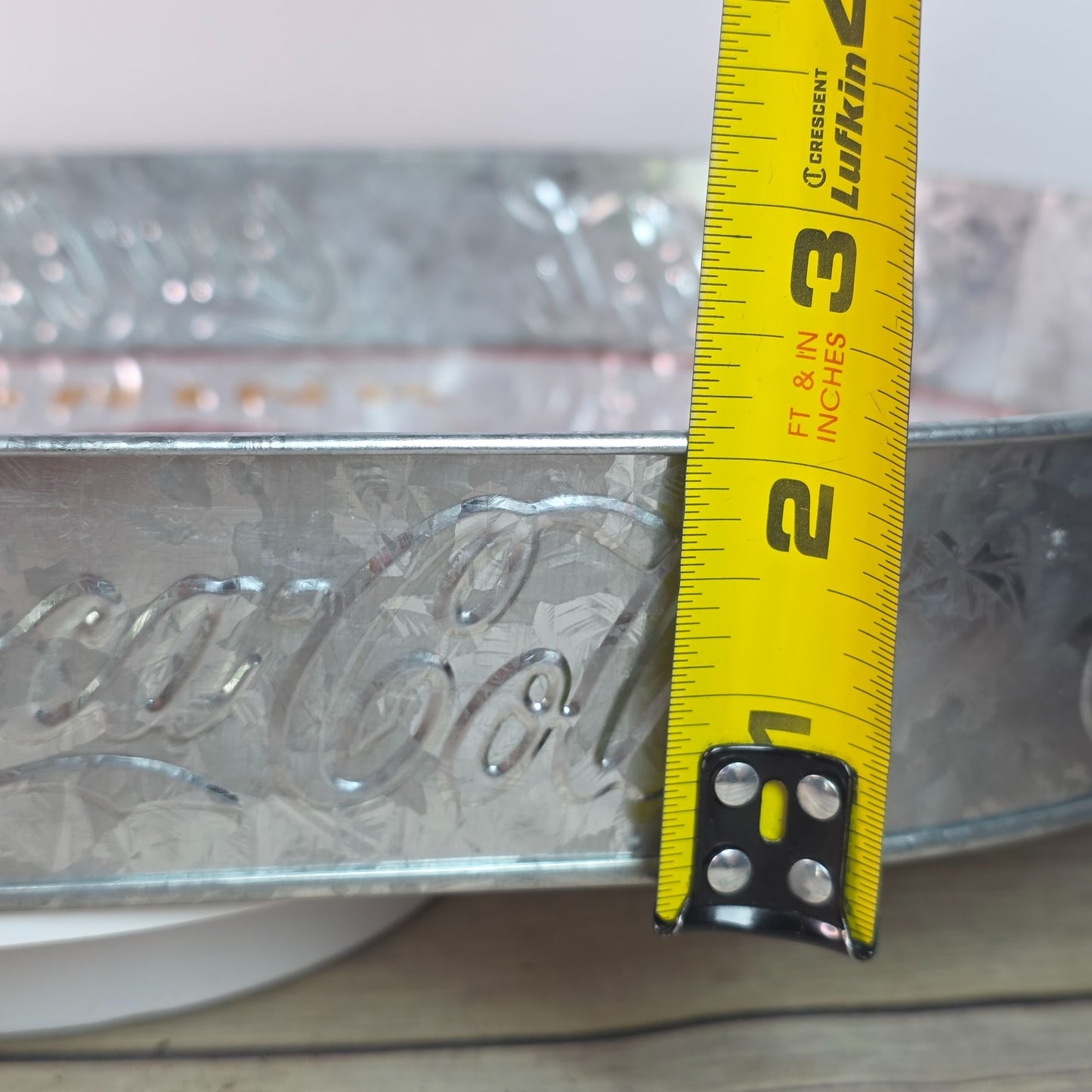 Coca-Cola Oval Galvanized Serving Tray With Handles Vintage Style Collectible