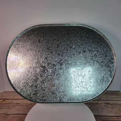 Coca-Cola Oval Galvanized Serving Tray With Handles Vintage Style Collectible