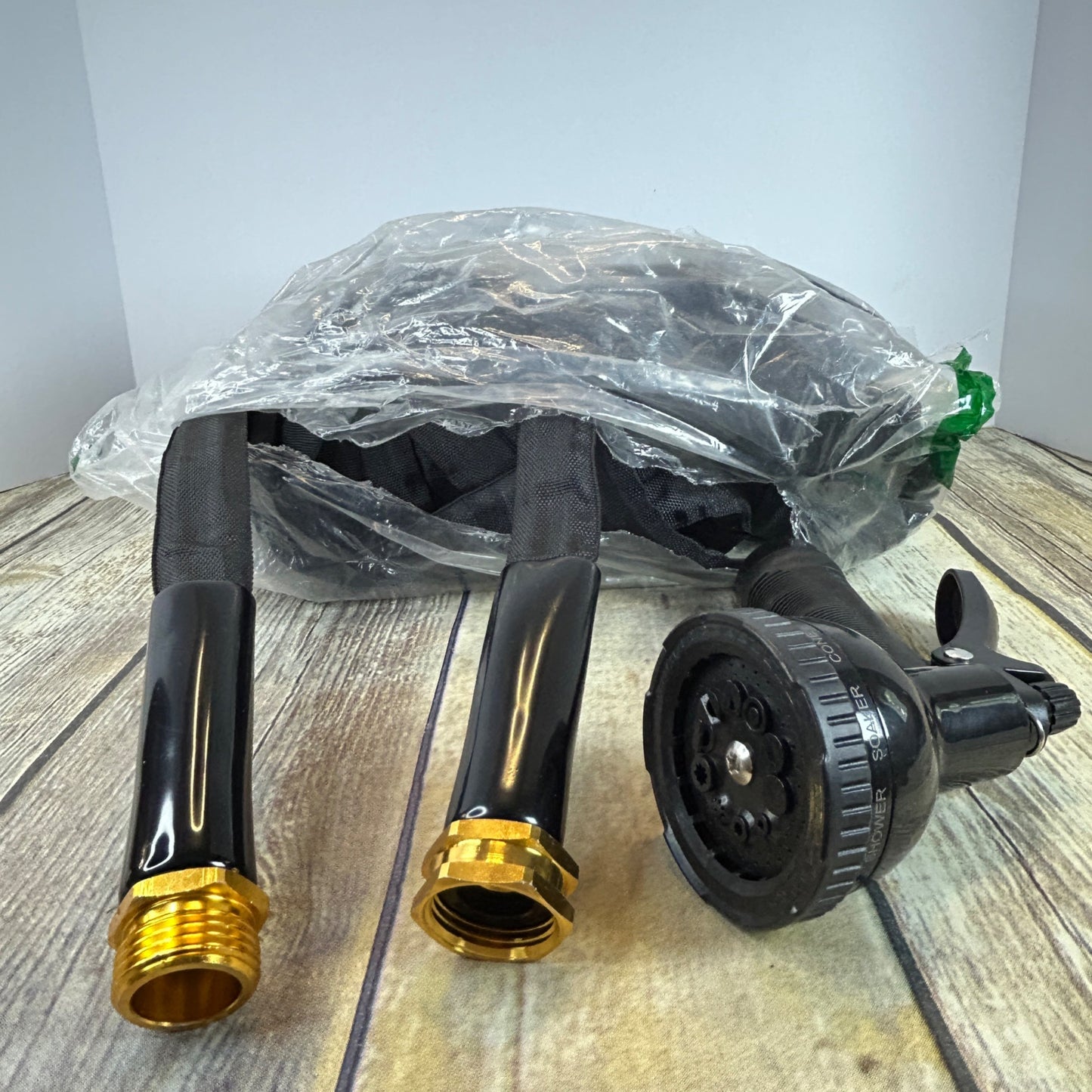 2025 Upgraded 50FT Non-Expanding Garden Hose With Spray Nozzle & Brass Fittings