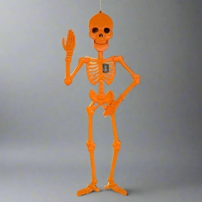 Hyde & Eek! Halloween 59" Poseable Orange Skeleton Indoor/Outdoor Decoration