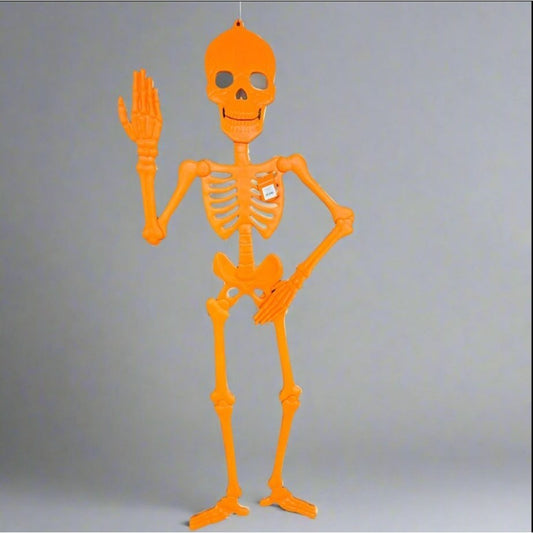 Hyde & Eek! Halloween 59" Poseable Orange Skeleton Indoor/Outdoor Decoration