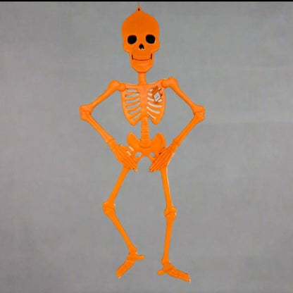 Hyde & Eek! Halloween 59" Poseable Orange Skeleton Indoor/Outdoor Decoration