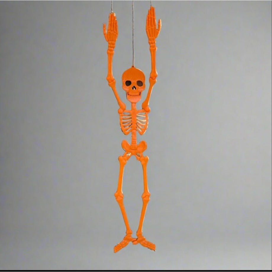 Hyde & Eek! Halloween 59" Poseable Orange Skeleton Indoor/Outdoor Decoration