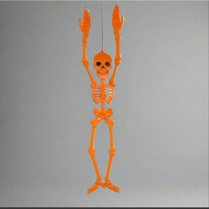 Hyde & Eek! Halloween 59" Poseable Orange Skeleton Indoor/Outdoor Decoration
