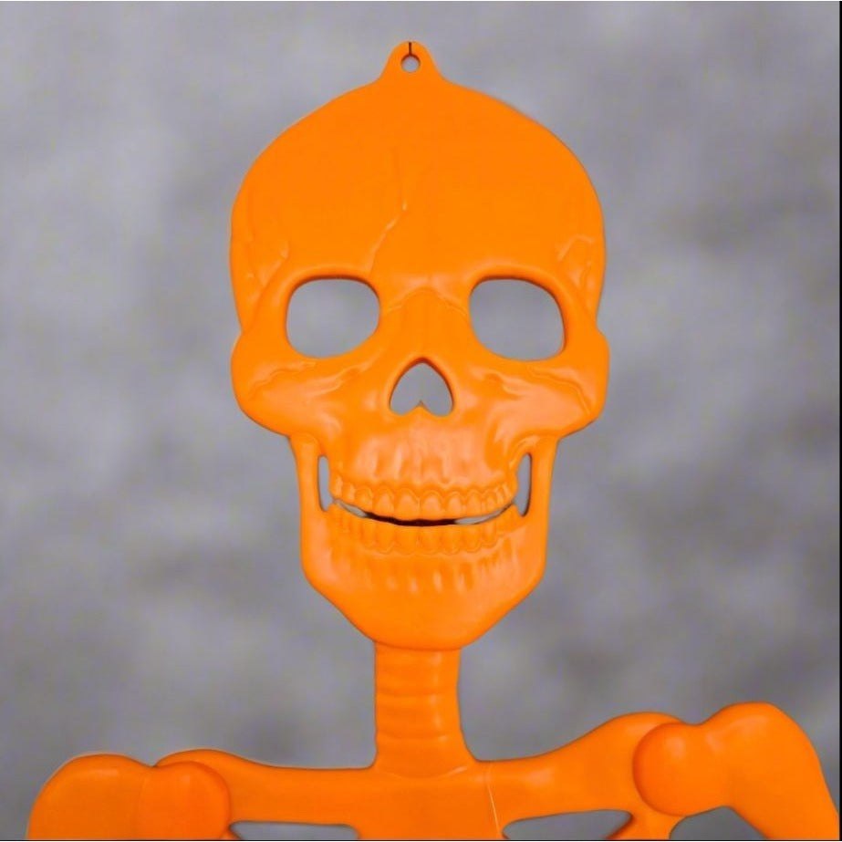 Hyde & Eek! Halloween 59" Poseable Orange Skeleton Indoor/Outdoor Decoration
