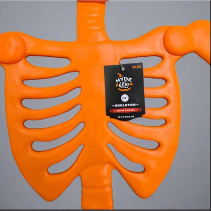 Hyde & Eek! Halloween 59" Poseable Orange Skeleton Indoor/Outdoor Decoration
