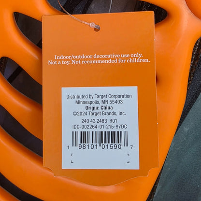 Hyde & Eek! Halloween 59" Poseable Orange Skeleton Indoor/Outdoor Decoration