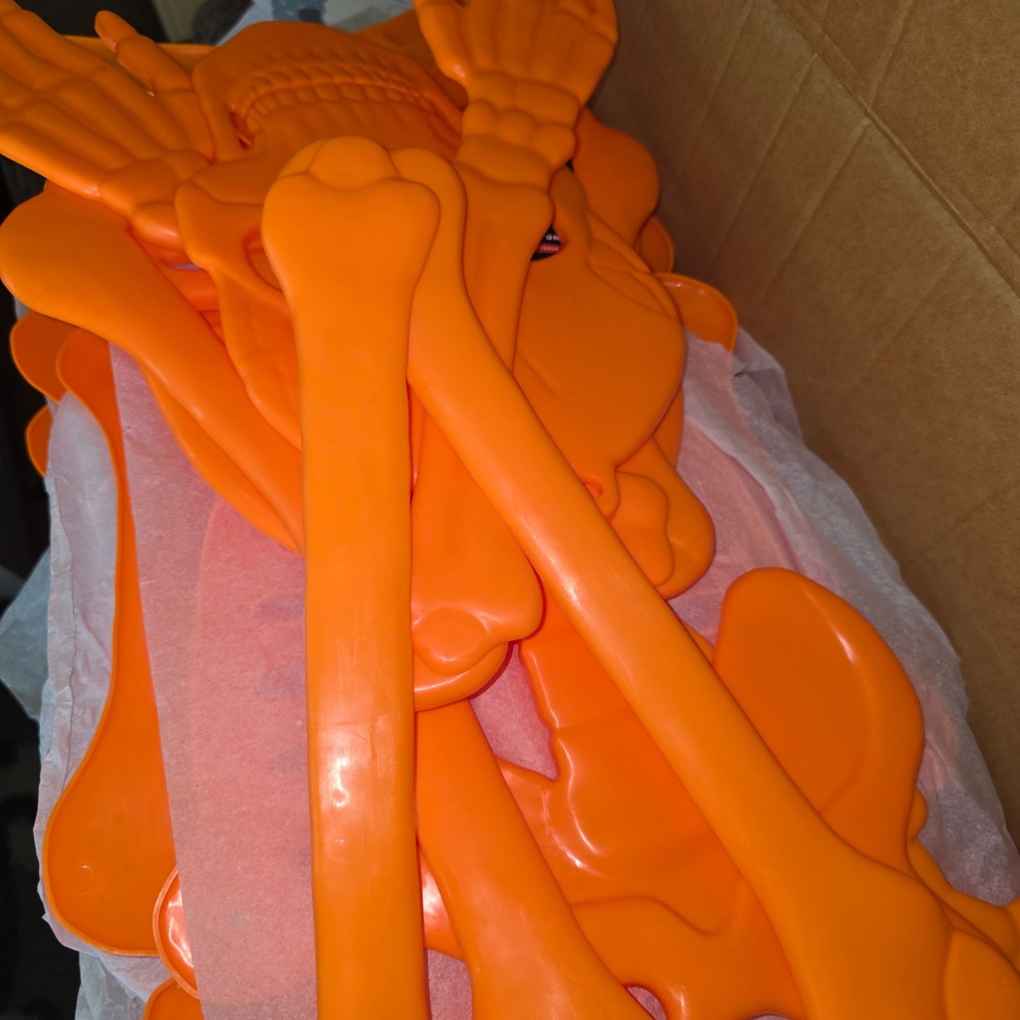 Hyde & Eek! Halloween 59" Poseable Orange Skeleton Indoor/Outdoor Decoration