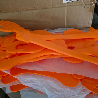 Hyde & Eek! Halloween 59" Poseable Orange Skeleton Indoor/Outdoor Decoration