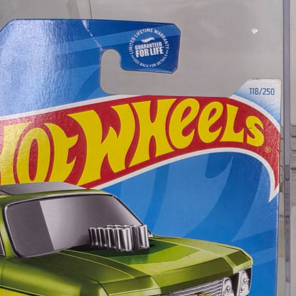 Custom 72 Chevy Luv Metallic Green Lowrider Hot Wheels Collectible Die-Cast Vintage Truck Miniature