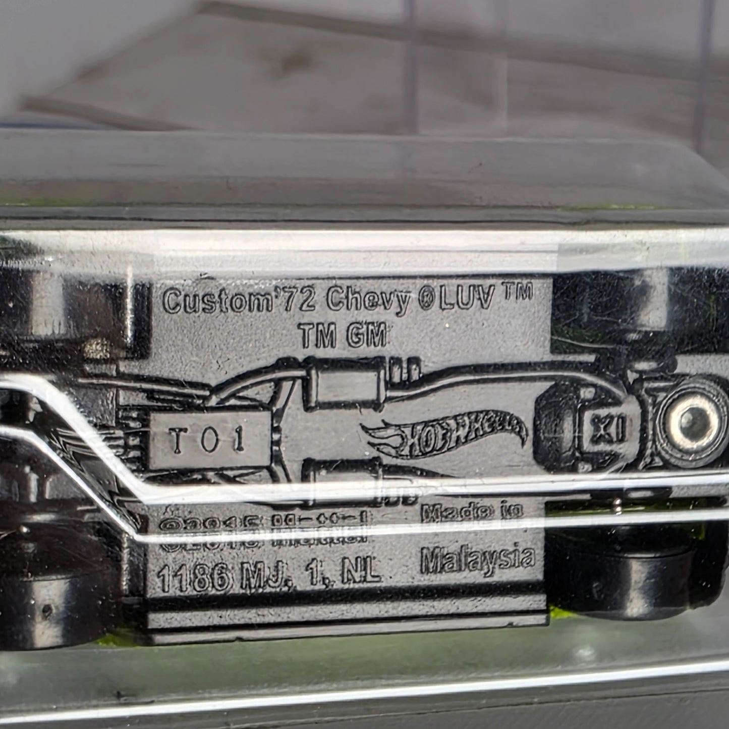 Custom 72 Chevy Luv Metallic Green Lowrider Hot Wheels Collectible Die-Cast Vintage Truck Miniature