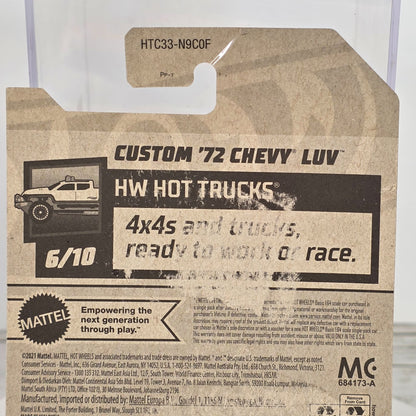 Custom 72 Chevy Luv Metallic Green Lowrider Hot Wheels Collectible Die-Cast Vintage Truck Miniature