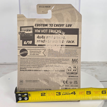 Custom 72 Chevy Luv Metallic Green Lowrider Hot Wheels Collectible Die-Cast Vintage Truck Miniature