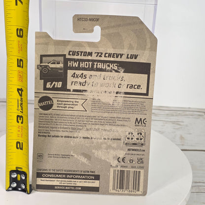 Custom 72 Chevy Luv Metallic Green Lowrider Hot Wheels Collectible Die-Cast Vintage Truck Miniature