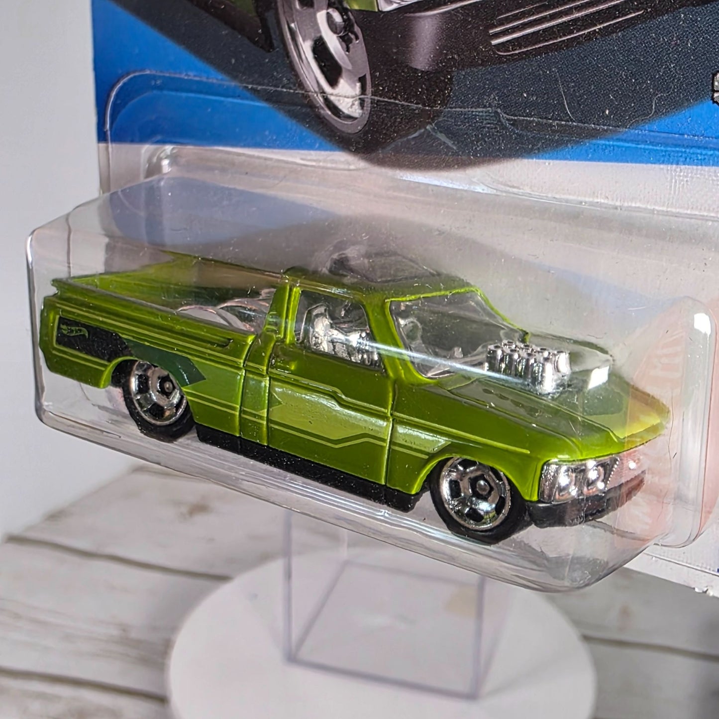 Custom 72 Chevy Luv Metallic Green Lowrider Hot Wheels Collectible Die-Cast Vintage Truck Miniature
