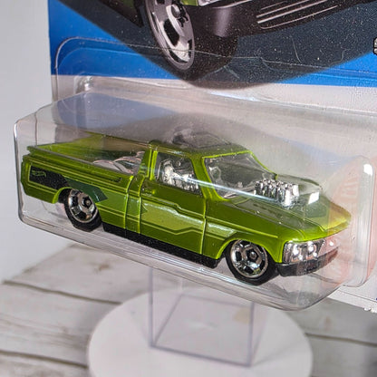 Custom 72 Chevy Luv Metallic Green Lowrider Hot Wheels Collectible Die-Cast Vintage Truck Miniature