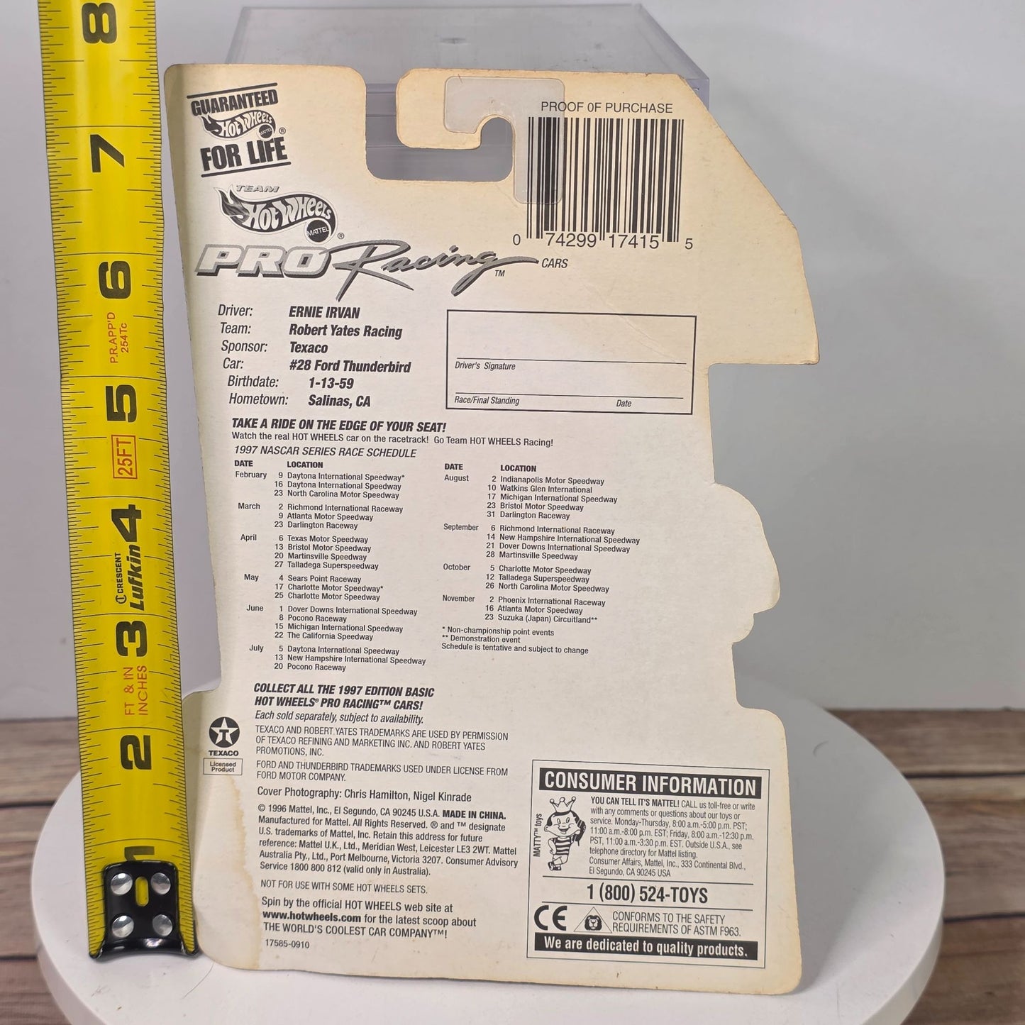 Hot Wheels 1997 Edition Pro Racing Ernie Irvan #28 Die-Cast Car