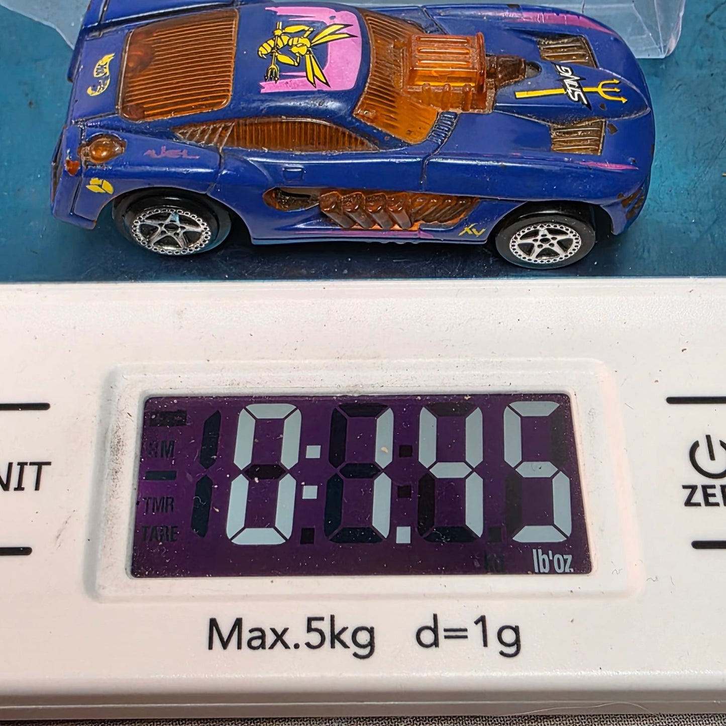 Hot Wheels Scorch 3418 WD Blue/Orange Sizzler Rare 1998 Loose Collectible Car