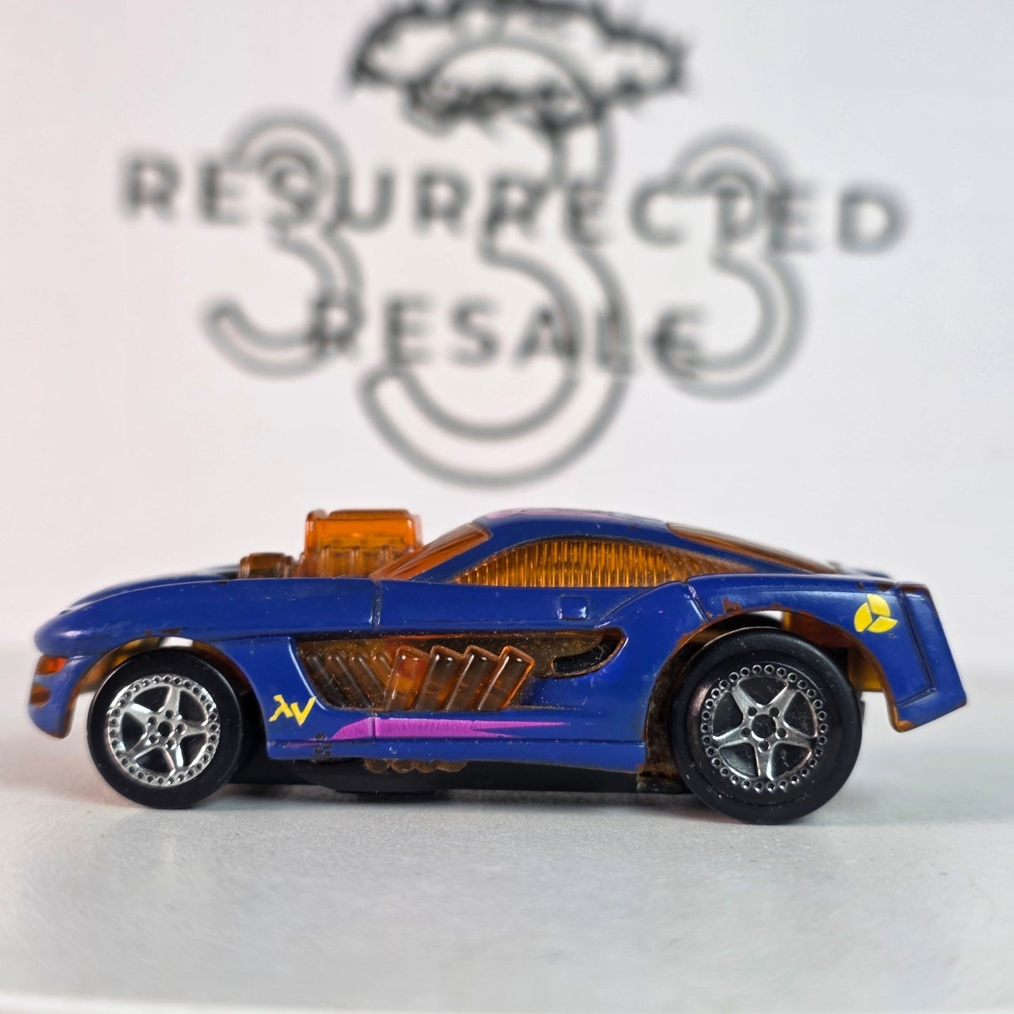 Hot Wheels Scorch 3418 WD Blue/Orange Sizzler Rare 1998 Loose Collectible Car
