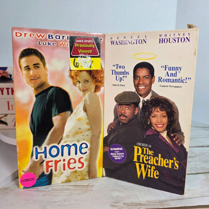 Lot Of 10 Romantic Comedy VHS Tapes Featuring Keanu Reeves Sandra Bullock Whoopi Goldberg & More