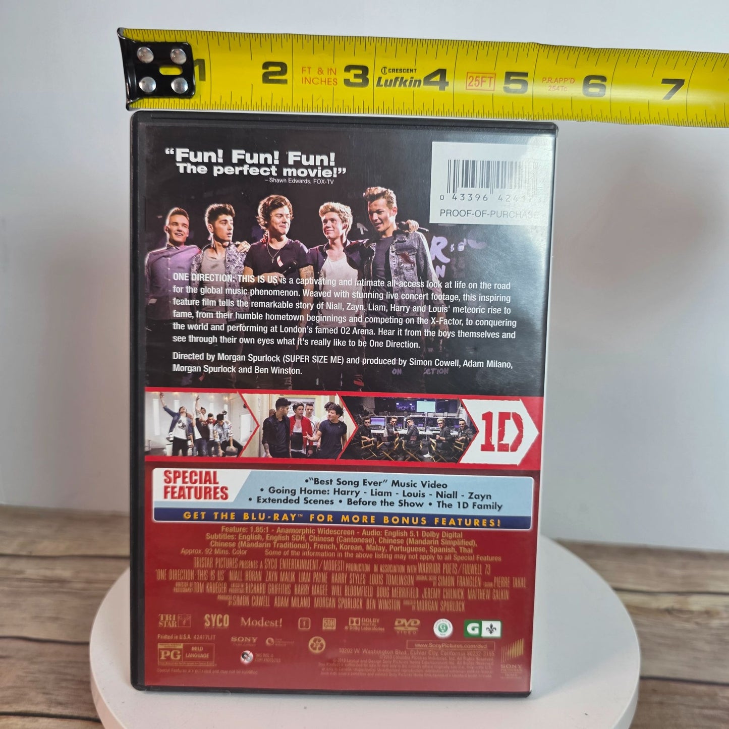One Direction This Is Us DVD Original Theatrical Edition Music Documentary
