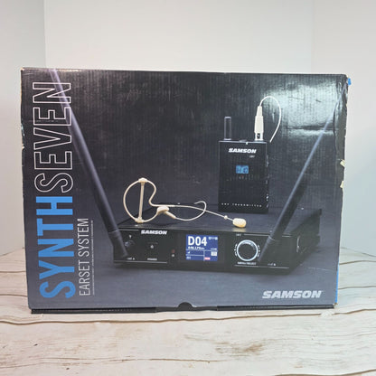 Samson Synth Seven UHF Wireless Earset System With SE10 Microphone & UB7 Beltpack Transmitter For Clear Professional Audio