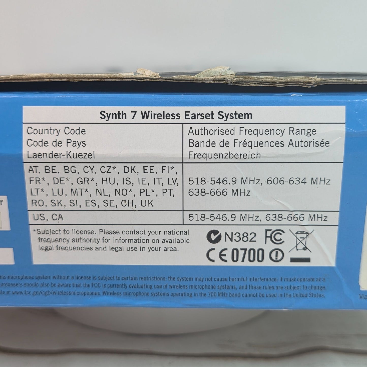 Samson Synth Seven UHF Wireless Earset System With SE10 Microphone & UB7 Beltpack Transmitter For Clear Professional Audio