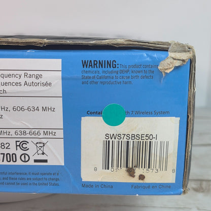 Samson Synth Seven UHF Wireless Earset System With SE10 Microphone & UB7 Beltpack Transmitter For Clear Professional Audio