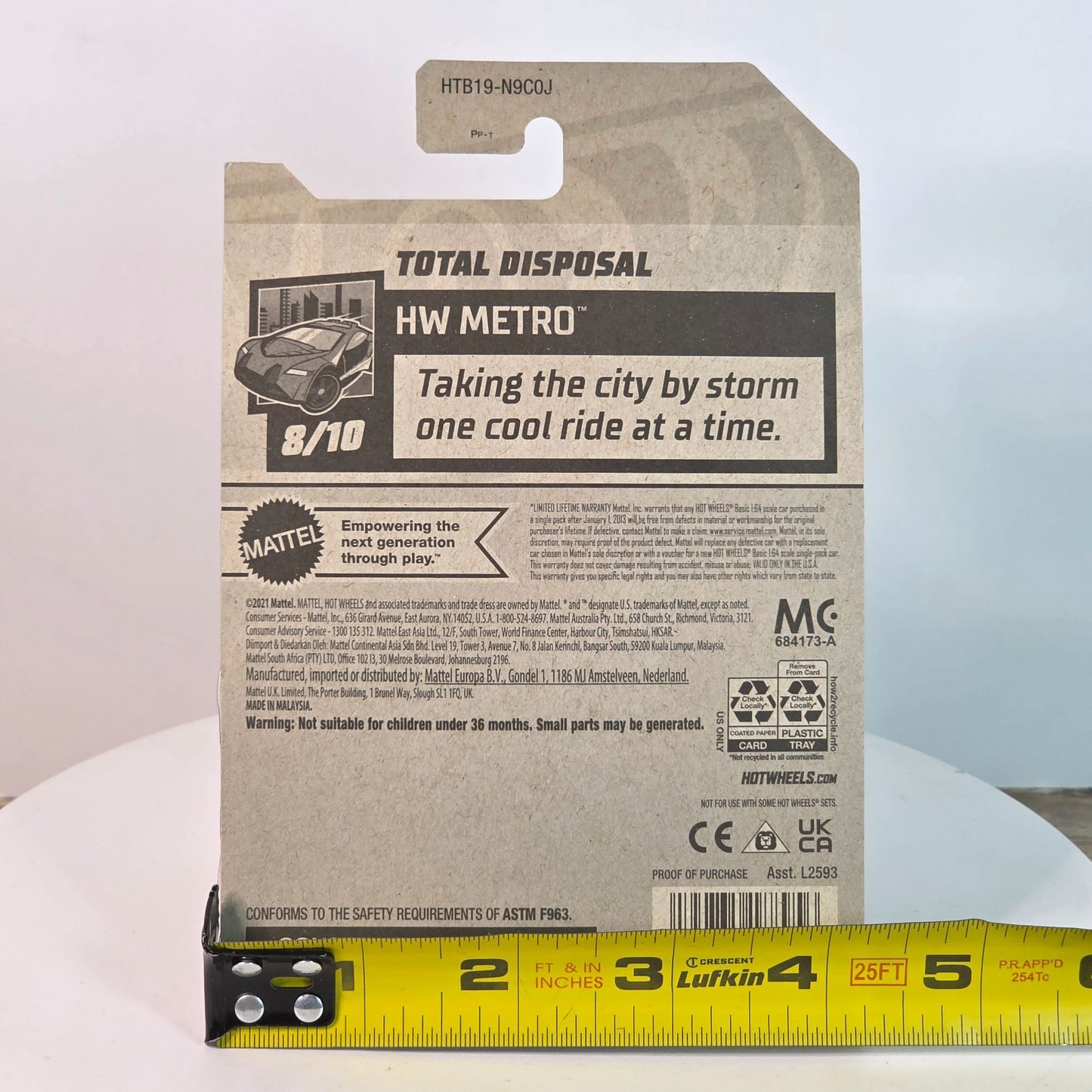 Hot Wheels HW Metro Total Disposal Recycling Truck Toy