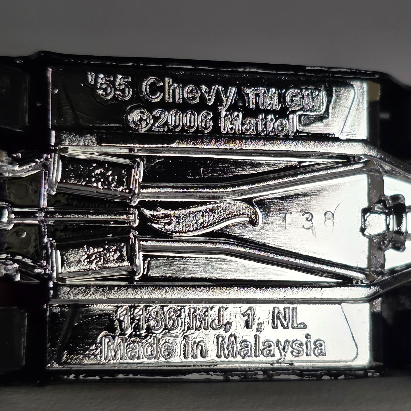 Hot Wheels 55 Chevy Bel Air Black & Gold Die-Cast Collectible Car