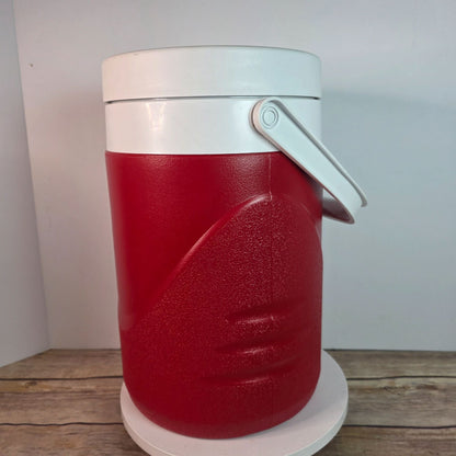 Coleman Insulated Red & White Water Jug 1 Gallon With Spout & Handle