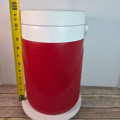 Coleman Insulated Red & White Water Jug 1 Gallon With Spout & Handle