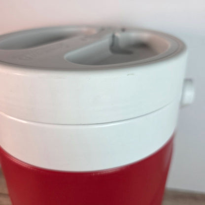 Coleman Insulated Red & White Water Jug 1 Gallon With Spout & Handle